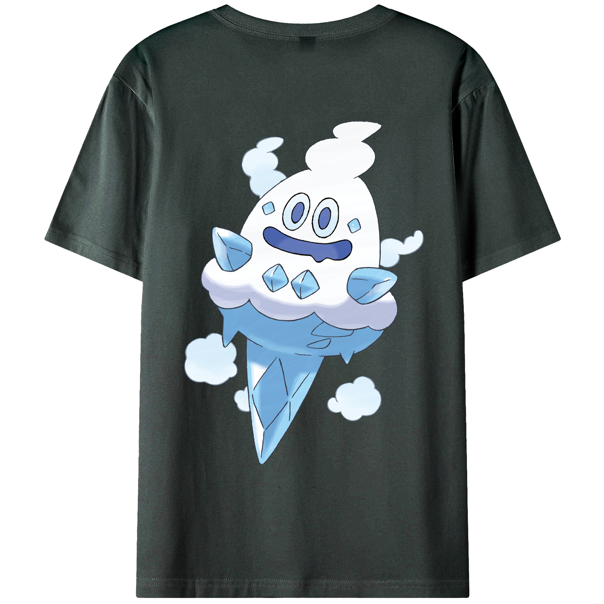 （画像用） ポケットモンスター Pokémon 綿100％ メンズ半袖Tシャツ（バックプリント） 通気性